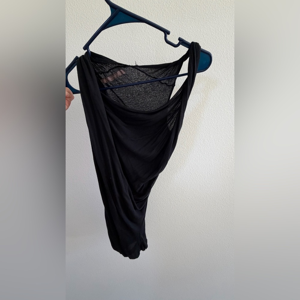 Rick Owens lillies Black drape top